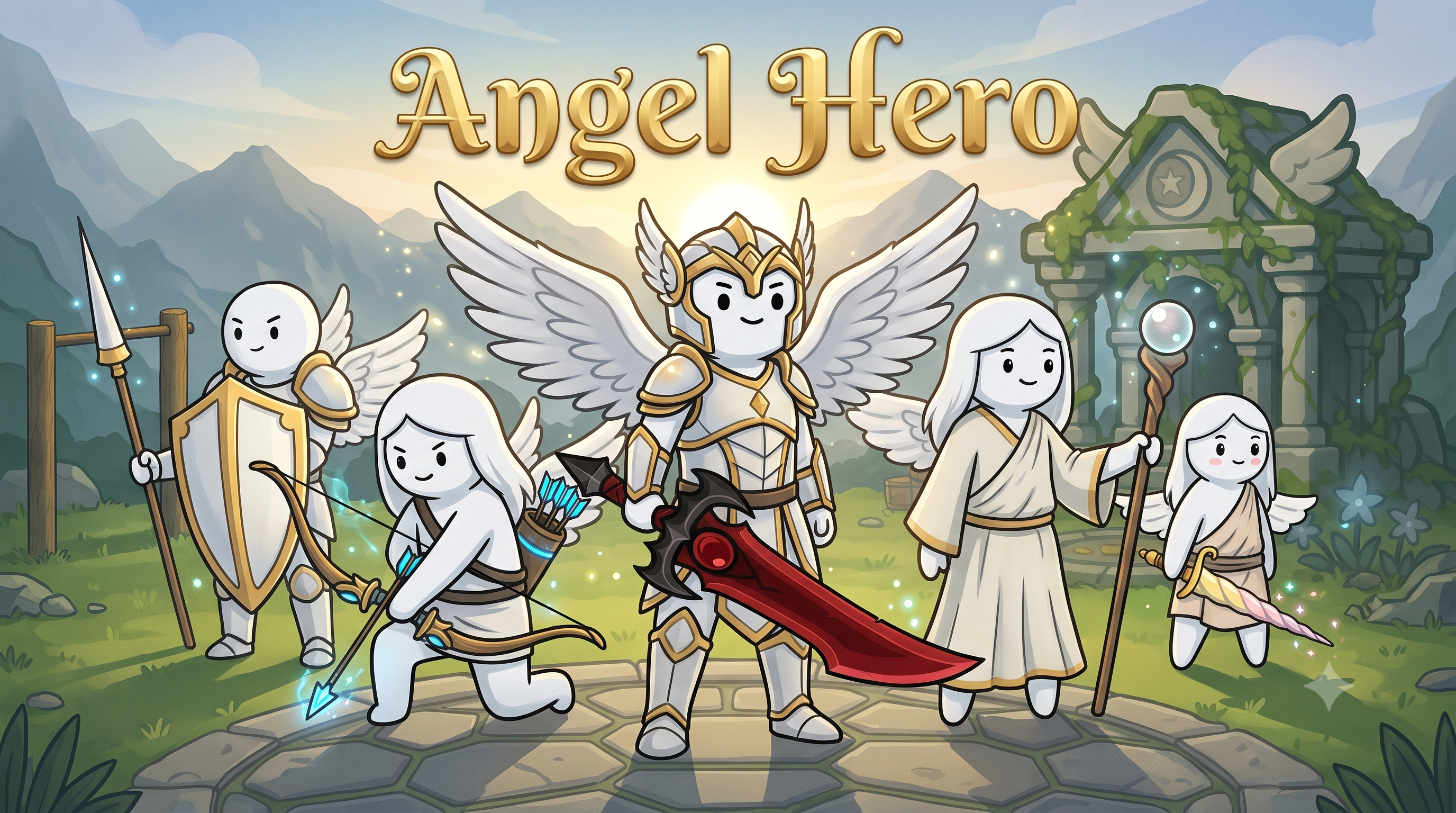 Group of Angel Hero characters together